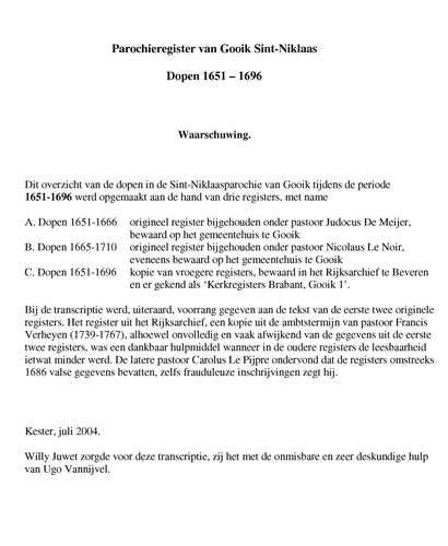 Kaft van Gooik: Dopen 1651-1696 (versie 2)
