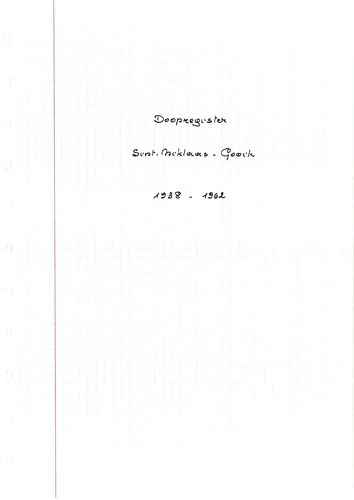 Kaft van Gooik: Doopregister 1938-1962