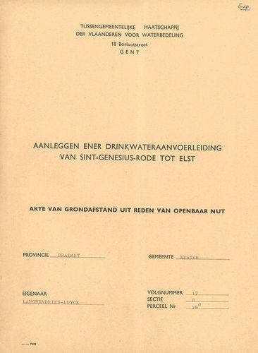 Kaft van 19640706 - Grondafstand - Langhendries - Luycx