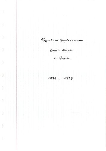 Kaft van Gooik: Doopregister 1886-1899