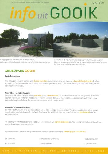 Kaft van Info Gooik 20100530