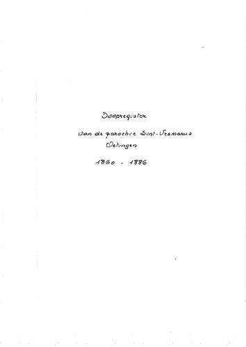 Kaft van Oetingen: Doopregister 1860-1886