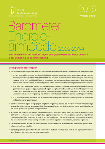 Kaft van Barometer Energiearmoede (2016)