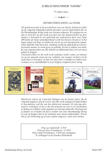 Kaft van Gooik: 75 edities later