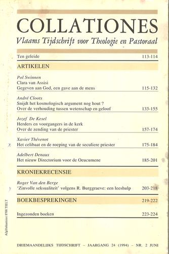 Kaft van Collationes 1994-2
