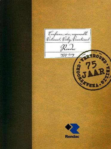 Kaft van Rendac 75 jaar