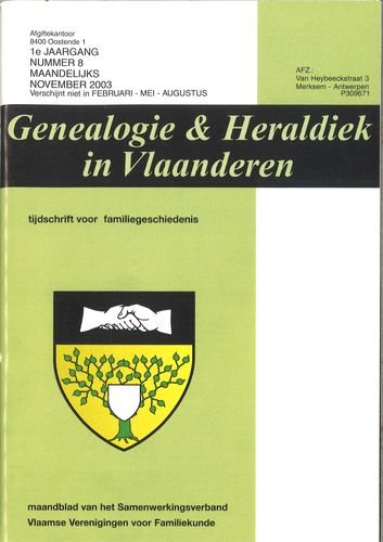 Kaft van Genealogie en Heraldiek in Vlaanderen 