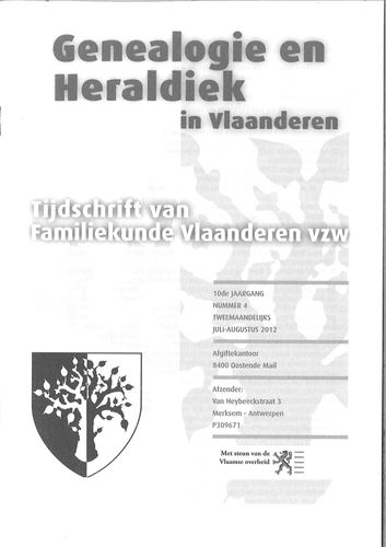 Kaft van Genealogie en Heraldiek in Vlaanderen 