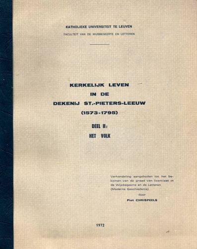 Kaft van Kerkelijk leven in de dekenij Sint-Pieters-Leeuw (1573-1795)