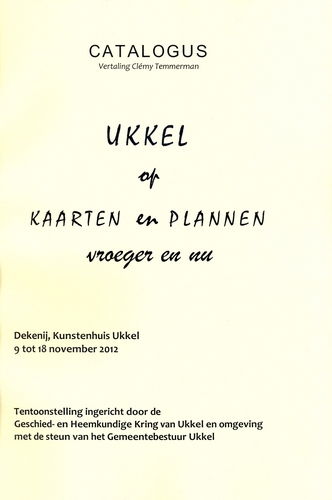 Kaft van Ukkel op kaarten en plannen