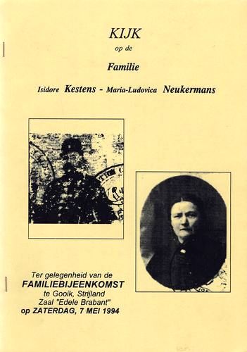 Kaft van Kijk op de familie Isidore Kestens  - Maria-Ludovica Neukermans