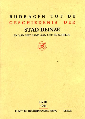Kaft van Bijdragen tot de geschiedenis der stad Deinze en van het land aan Leie en Schelde