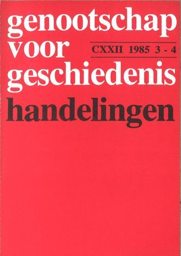 Kaft van Handelingen van het genootschap voor geschiedenis