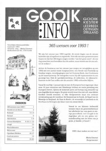 Kaft van Info Gooik 19930105