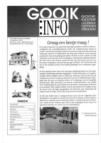 Kaft van Info Gooik 19931015