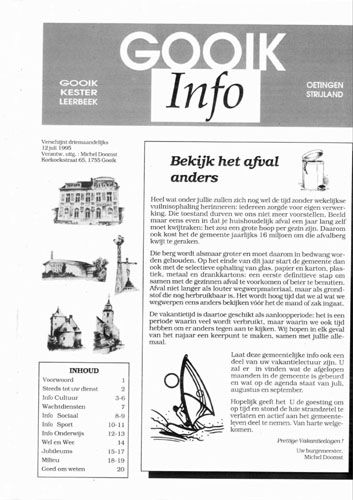 Kaft van Info Gooik 19950712