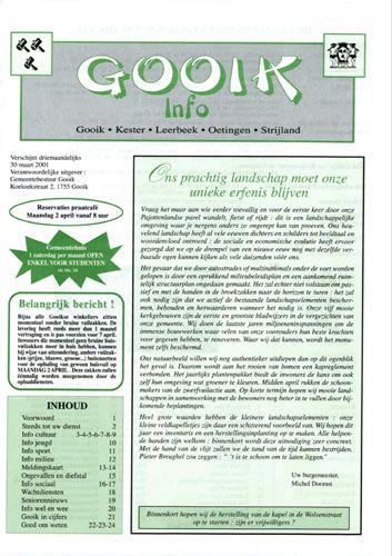 Kaft van Info Gooik 20010330