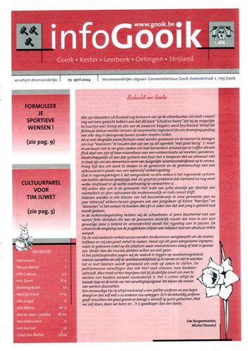 Kaft van Info Gooik 20040405