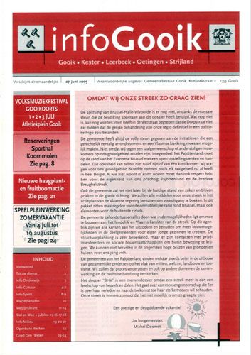 Kaft van Info Gooik 20050627